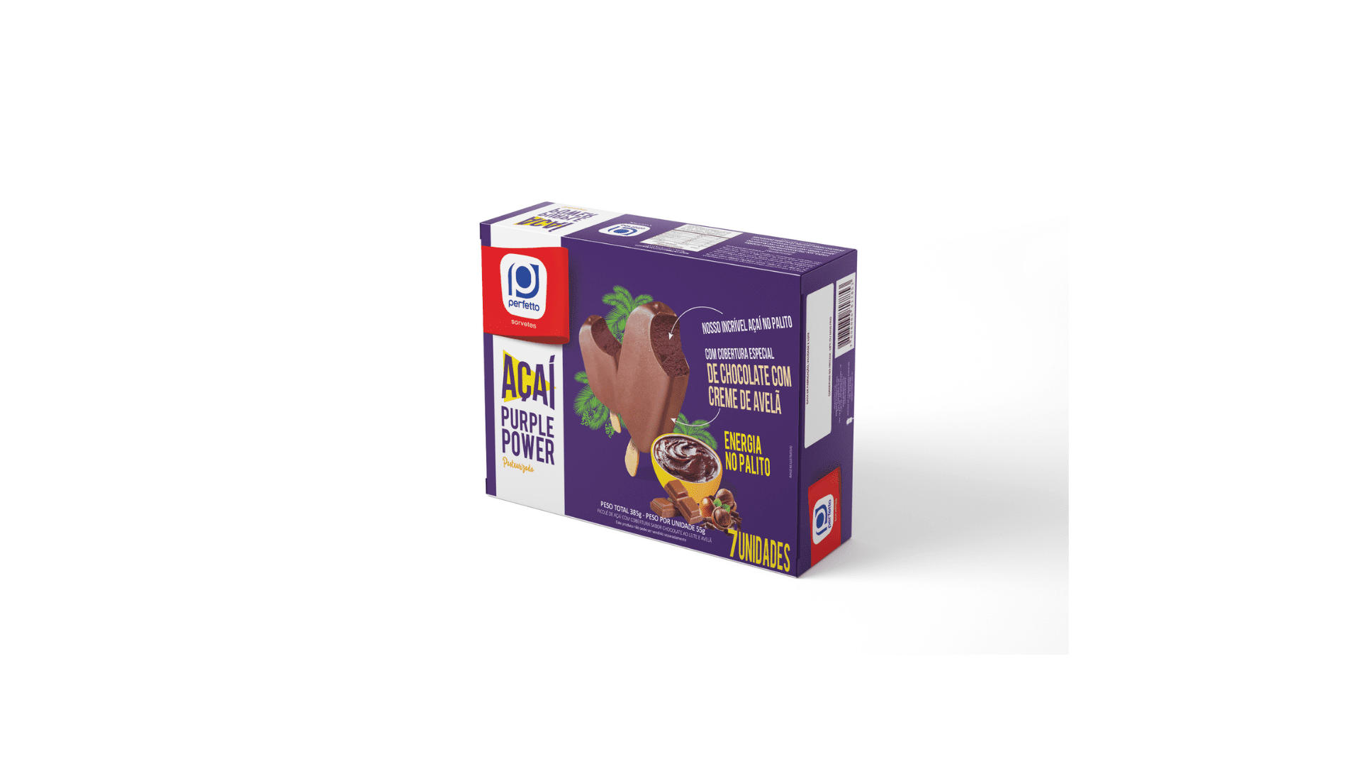 Featured image for “Perfetto lança açaí purple power com cobertura de chocolate com creme de avelã”