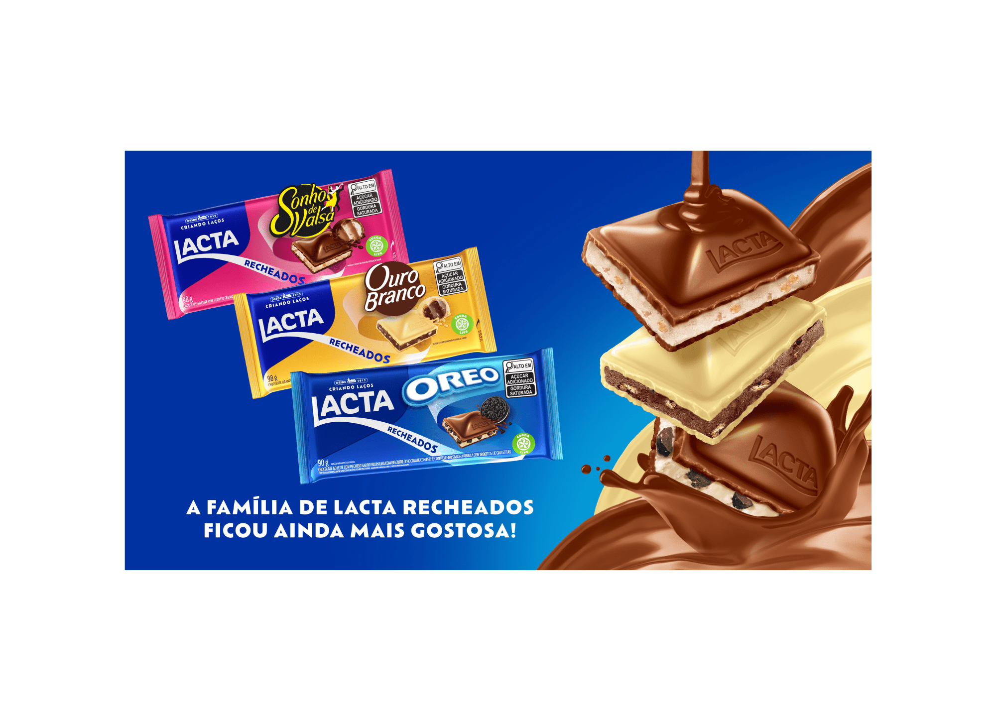 Featured image for “Lacta expande portfólio e lança barras de chocolate Sonho de Valsa e Ouro Branco”