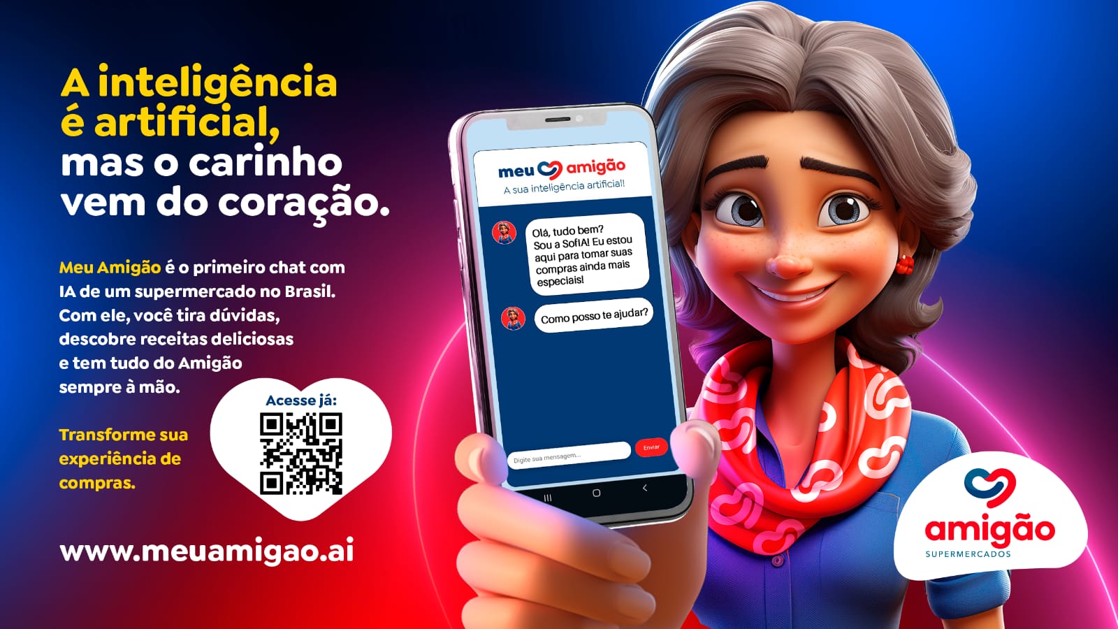 Featured image for “Amigão Supermercados inova ao usar IA para se comunicar com clientes”