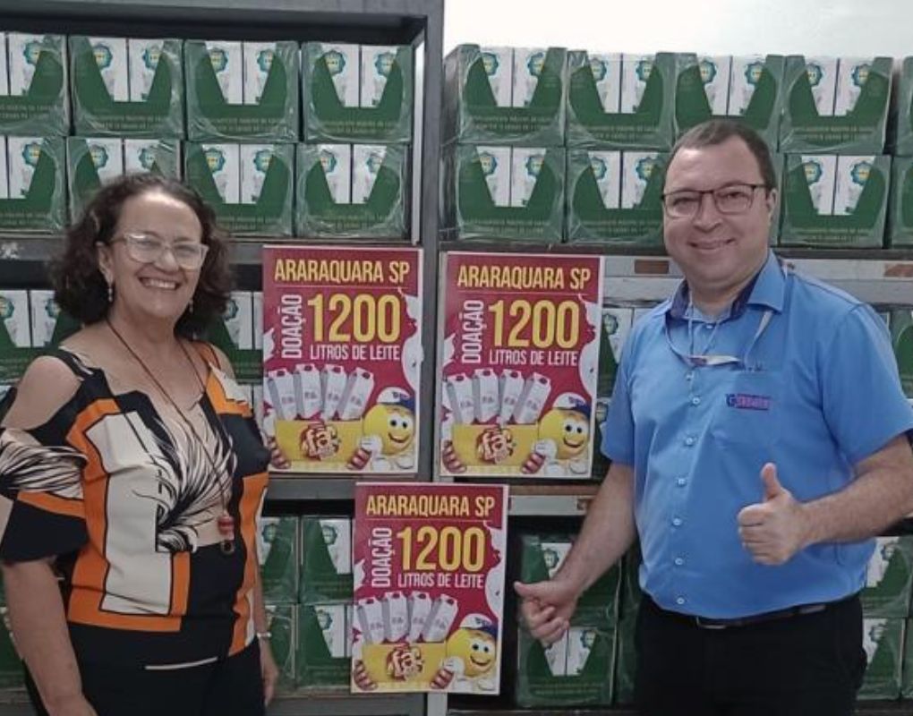 Featured image for “Supermercado Gricki entrega 1200 litros de leite ao Fundo Social de Araraquara (SP)”