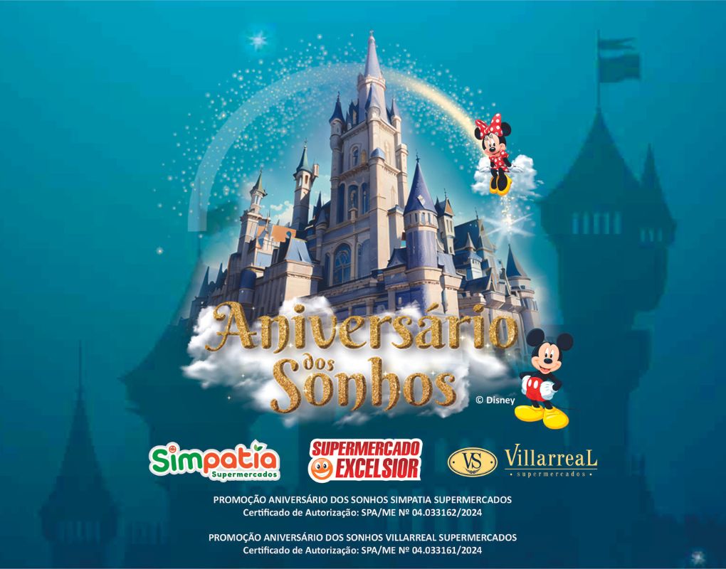 Featured image for “Rede promove campanha “Aniversário dos Sonhos” que levará clientes para a Disney”